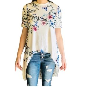 High/low Floral Shirt